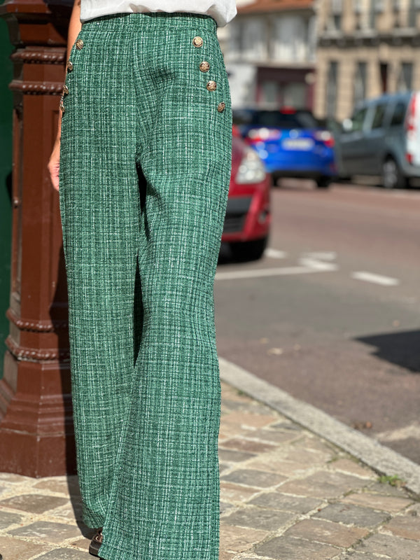 Pantalon Petulia - Tweed Vert
