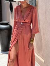 Benedictine Dress - Terracotta