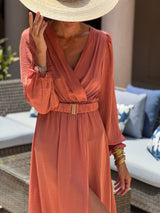 Benedictine Dress - Terracotta