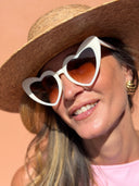 Lunettes Coeur - Beige