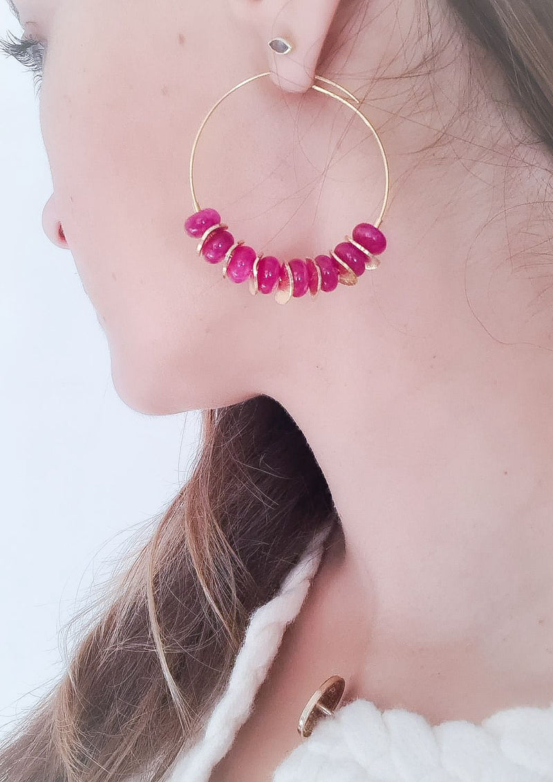 Madama earrings - Fuchsia