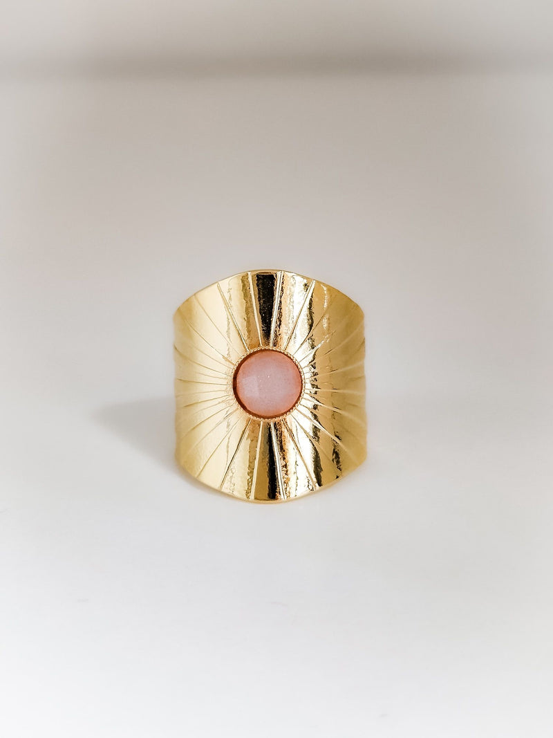 Pink Moonstone Ring