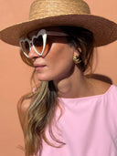 Heart Glasses - Beige