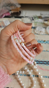 Bracelet Multirangs Rosa