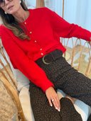Jean Iconique motif Léopard, coupe droite, flatteur - Bootcut Siamoise