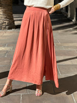 Frida Slit Skirt - Terracotta