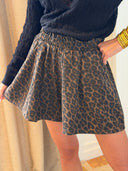 Short Femme Amalia Léopard Jeans | Short Chic Effet Jupe | Siamoise