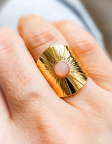 Bague Pierre de Lune Rose