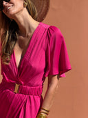Robe Benedictine - Manches Courtes - Fuchsia