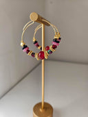 Boucles India - Grenat