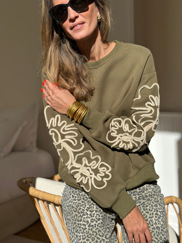 Ysabella - khaki sweatshirt