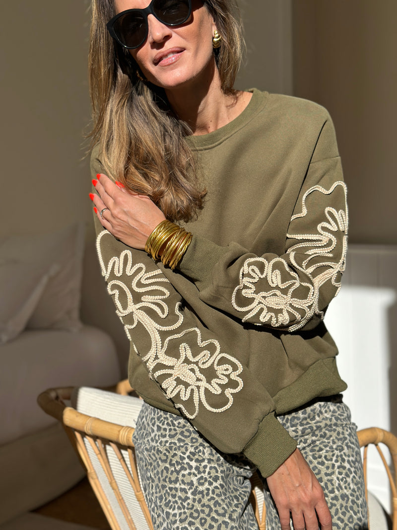 Ysabella - khaki sweatshirt