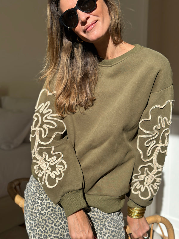 Ysabella - khaki sweatshirt