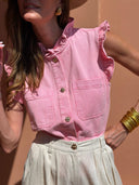 Gilet Octavine - Rose Bonbon