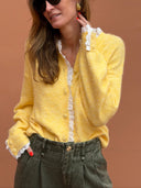 Cardigan Marguerite - Jaune