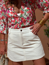 White Aval Skirt