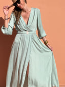 Benedictine Dress - Water Green