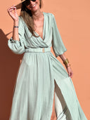 Benedictine Dress - Water Green