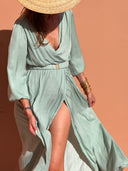 Robe Benedictine - Vert d'Eau