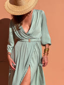 Benedictine Dress - Water Green