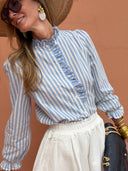 Chemise Blandine - Rayures Bleues