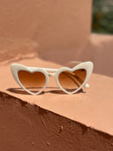 Heart Glasses - Beige
