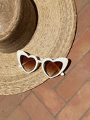 Lunettes Coeur - Beige