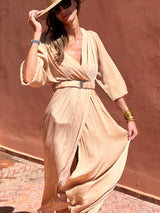 Benedictine Dress - Sand