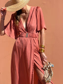 Robe Benedictine - Manches Courtes - Terracotta