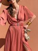Robe Benedictine - Manches Courtes - Terracotta
