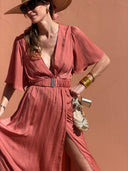 Robe Benedictine - Manches Courtes - Terracotta