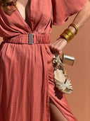 Robe Benedictine - Manches Courtes - Terracotta