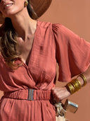 Robe Benedictine - Manches Courtes - Terracotta