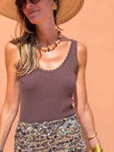 Top Esther - Marron