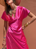 Robe Longue Ariella - Fuchsia