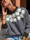 Célestine Knit - Blue & Brown