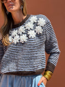 Célestine Knit - Blue & Brown