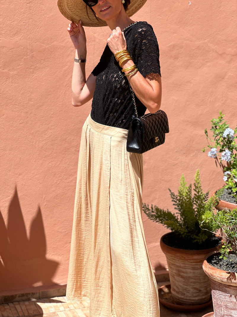 Frida Slit Skirt - Sand