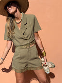 Masha Short Blazer - Khaki