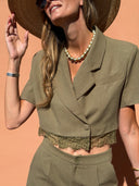 Masha Short Blazer - Khaki