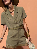 Masha Short Blazer - Khaki