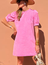 Henriette dress - short pink sleeves