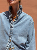 Abigaella Overshirt - Light Denim