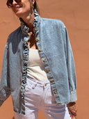 Abigaella Overshirt - Light Denim