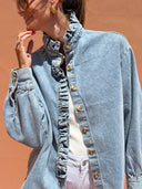 Abigaella Overshirt - Light Denim