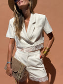 Masha Short Blazer - Ecru