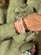 Bracelet Multirangs Rosa