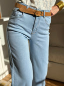 Jeans Scarlett - Bleu Délavé & Cœur Rouge