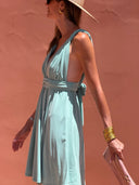 Robe Adélaide Courte - Vert D'Eau