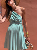 Robe Adélaide Courte - Vert D'Eau